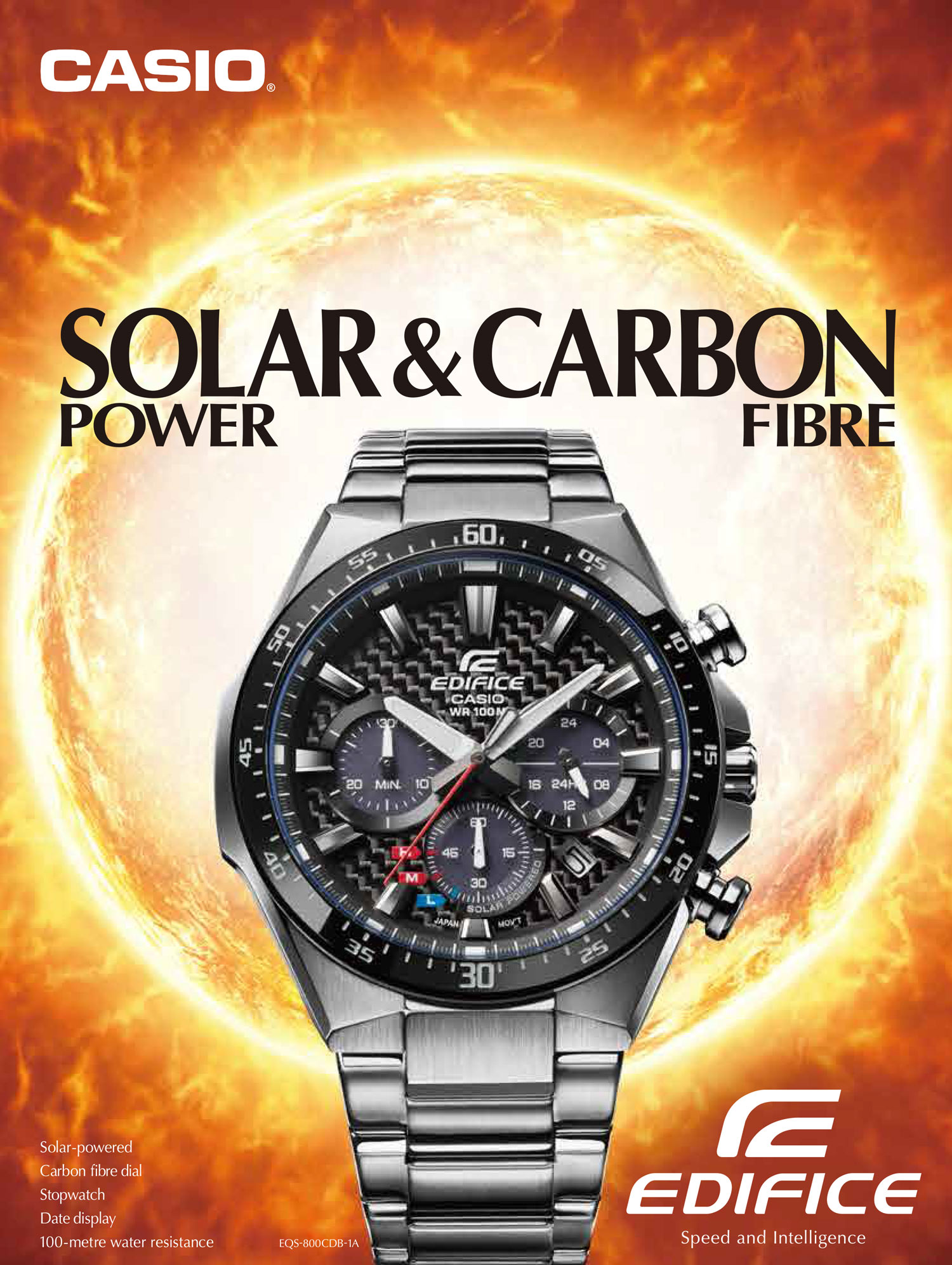 casio edifice solar powered wr100m